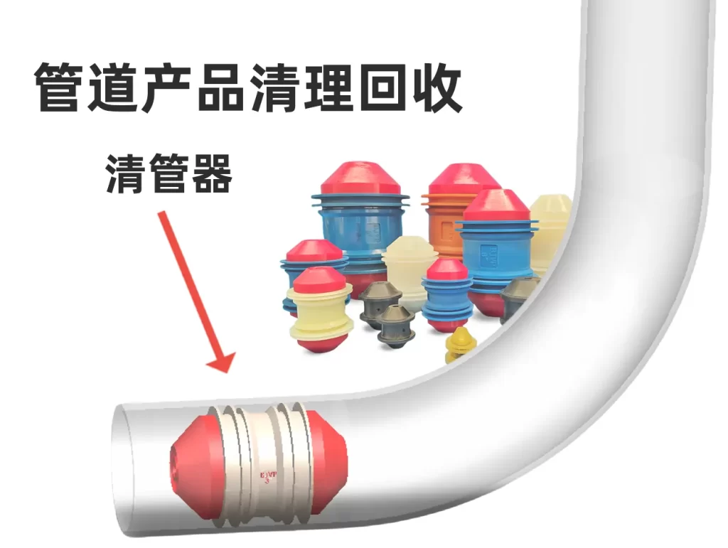 清管器在管道内回收残留液体